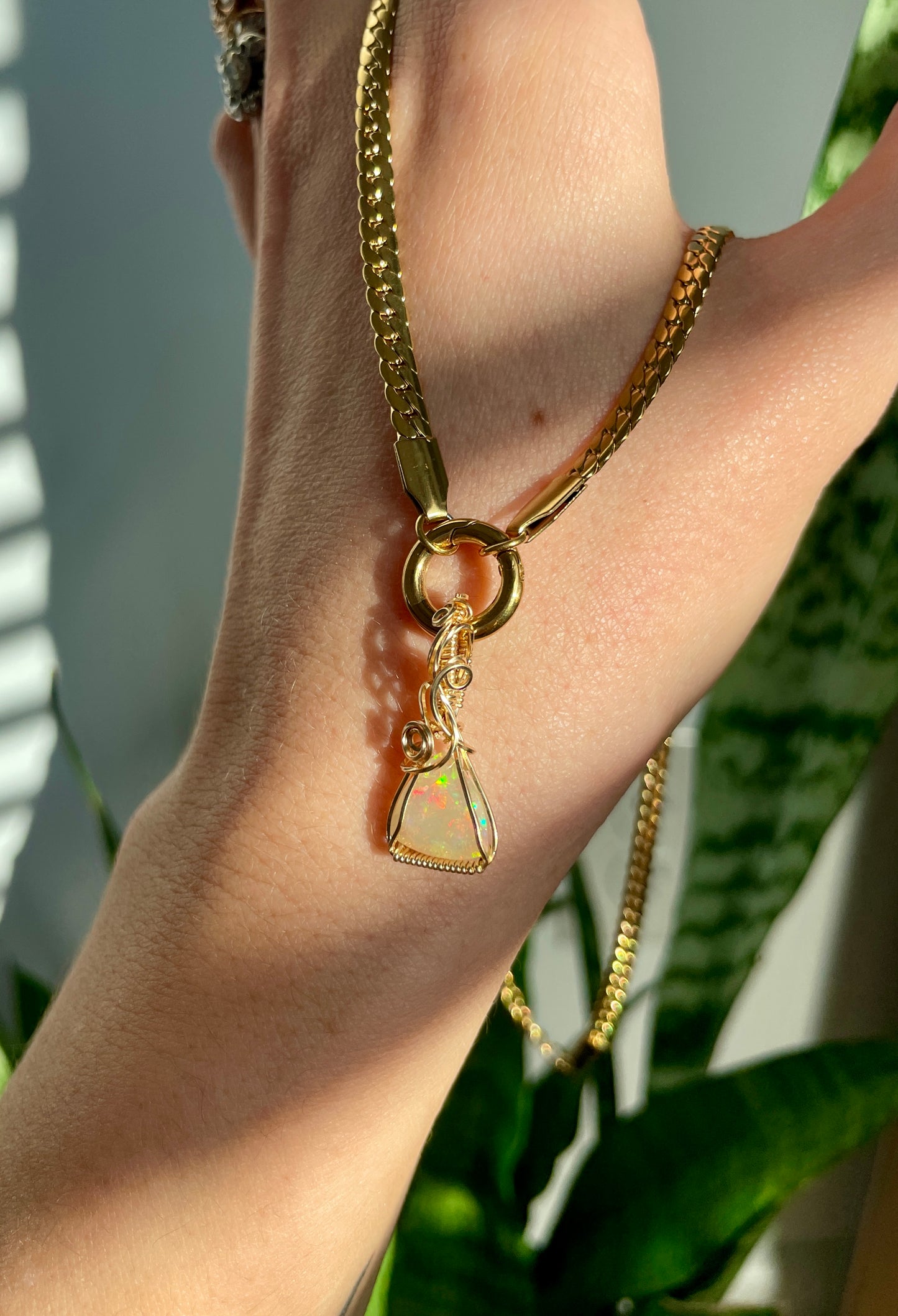 Power of Three: Ethiopian Opal in Gold Fill