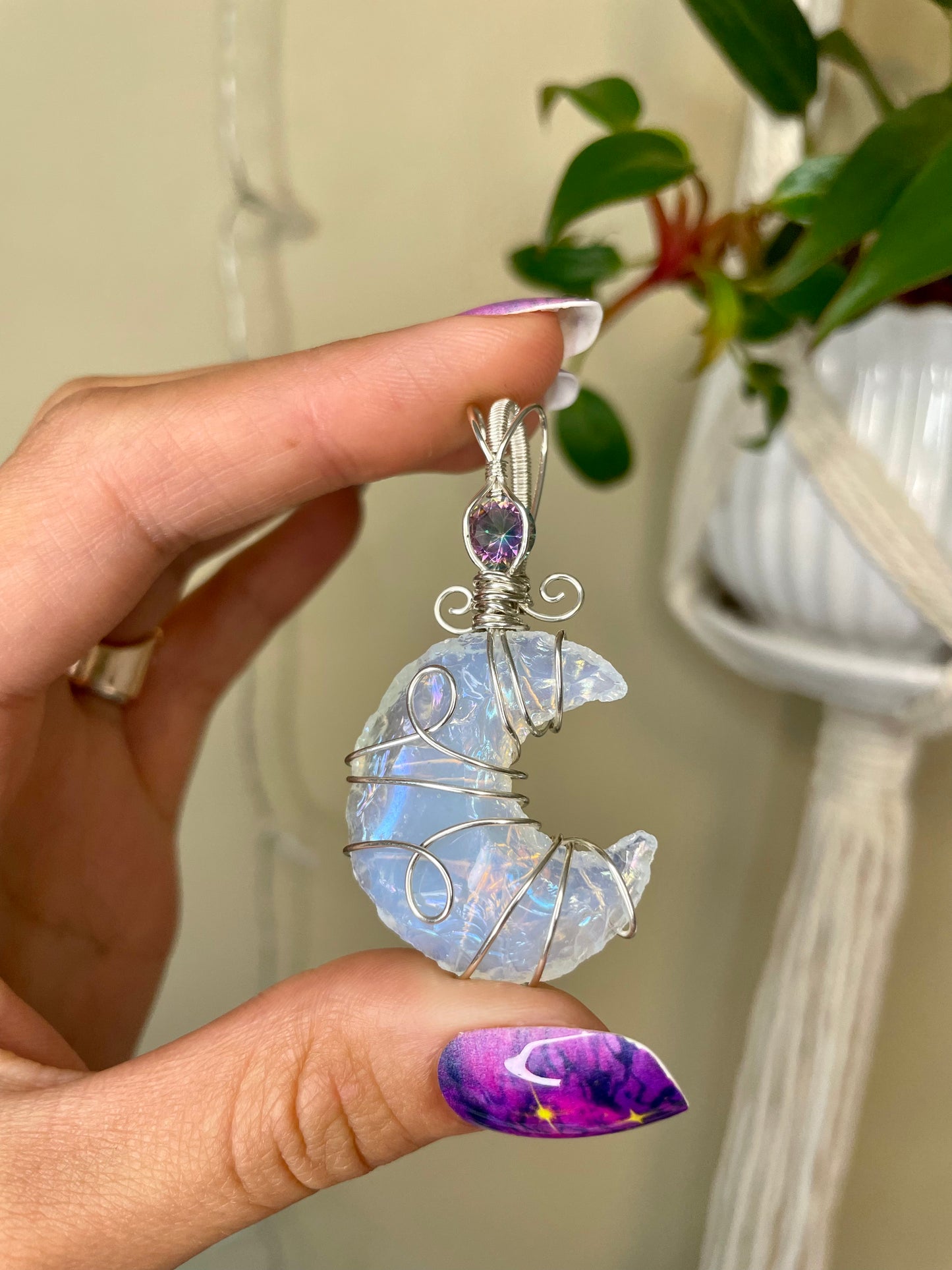Angel Luxe Luna: Opalite & Mystic Topaz