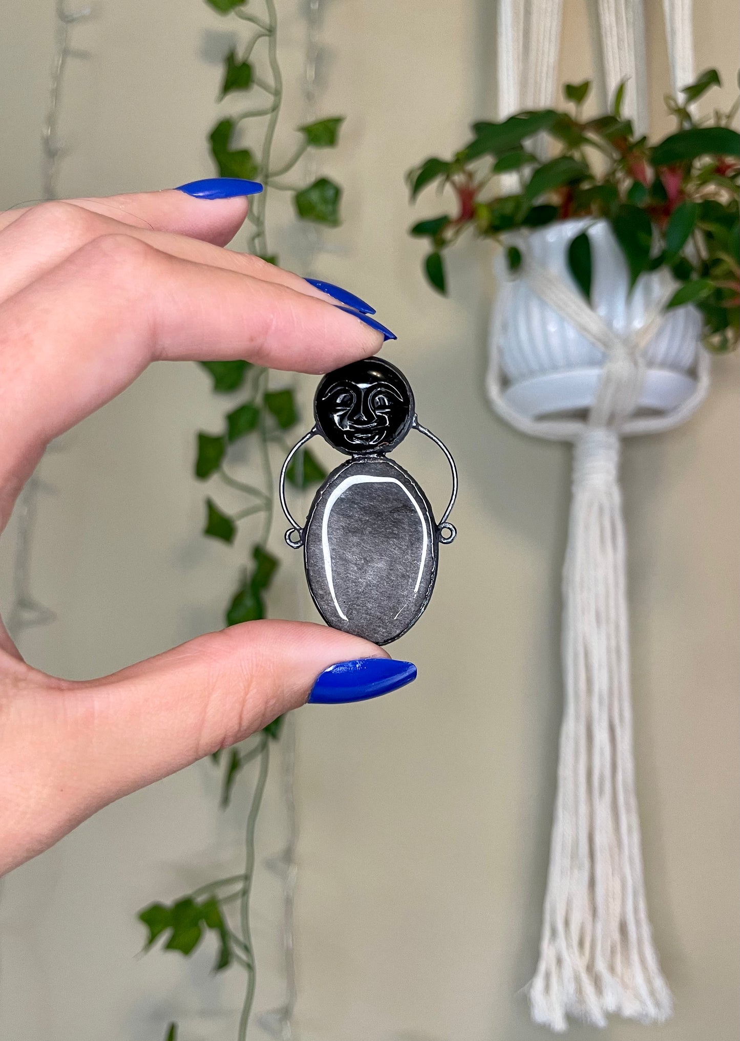 The Protector: Black & Silver Sheen Obsidian