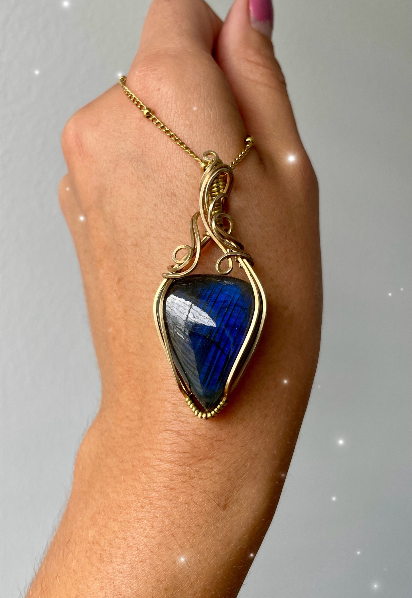 Brass And Blue Labradorite