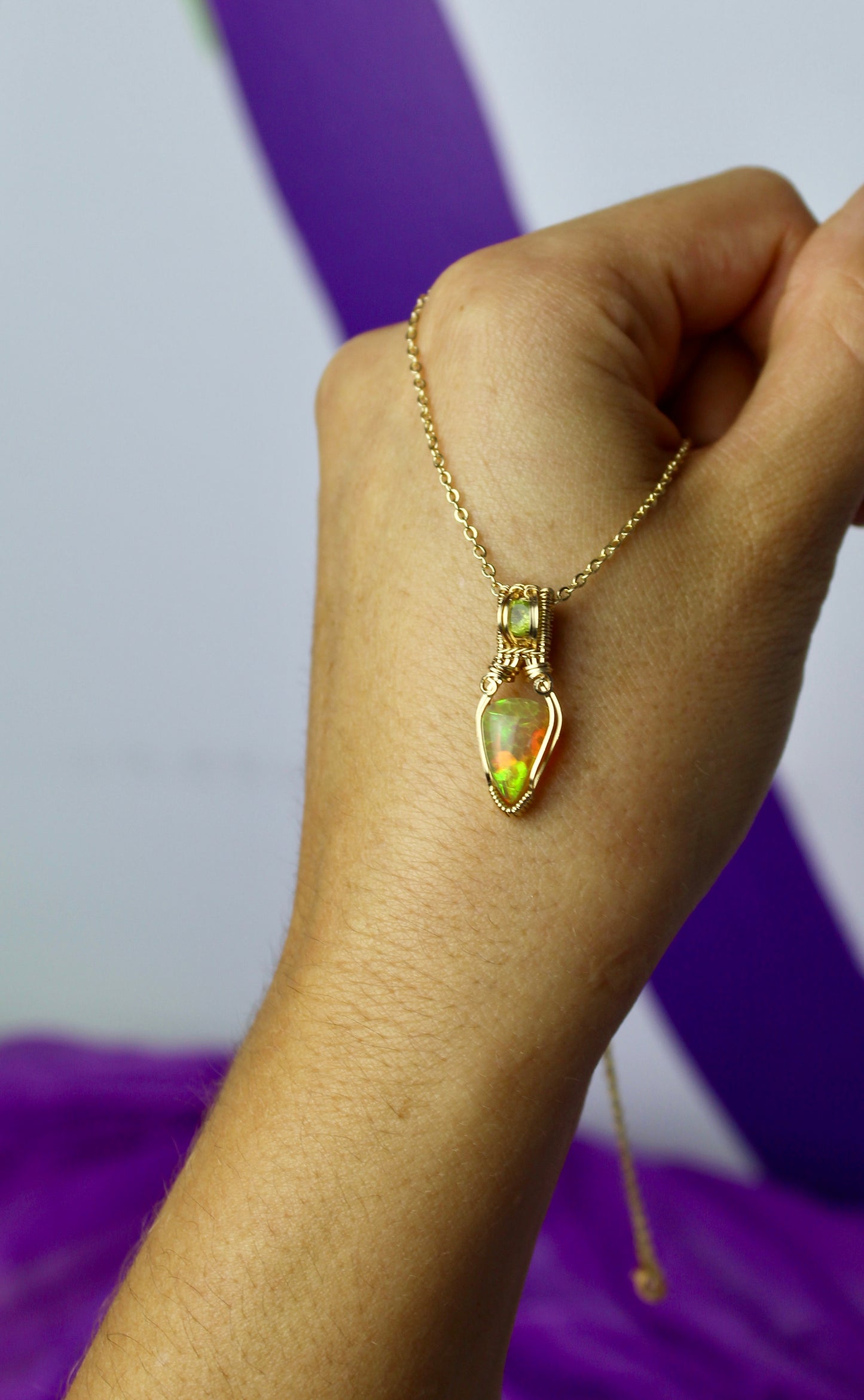 Opal & Peridot Micro: 14k Gold Filled