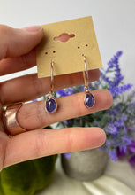 Load image into Gallery viewer, Tanzanite Hoops Medium: 14k Rose Gold Filled
