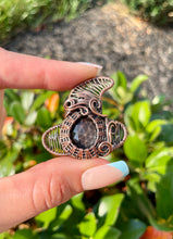 Load image into Gallery viewer, Silver Sheen Obsidian Witch’s Hat
