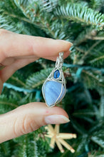 Load image into Gallery viewer, Blue Lace Agate &amp; Kyanite in Sterling
