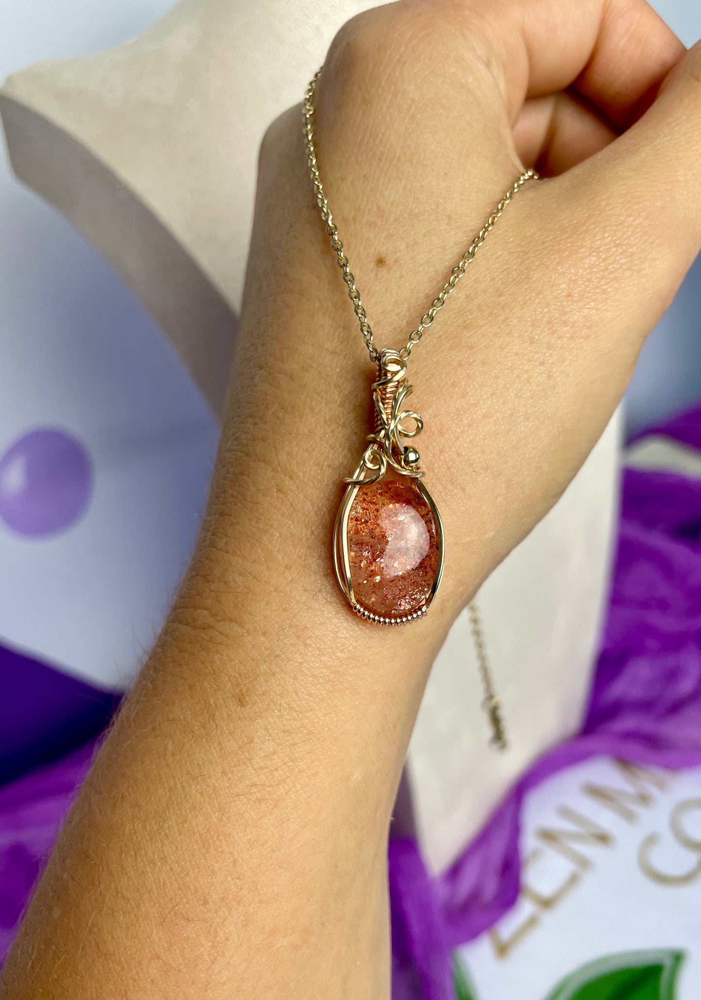 Confetti Sunstone: 14k Yellow & Rose Gold Filled