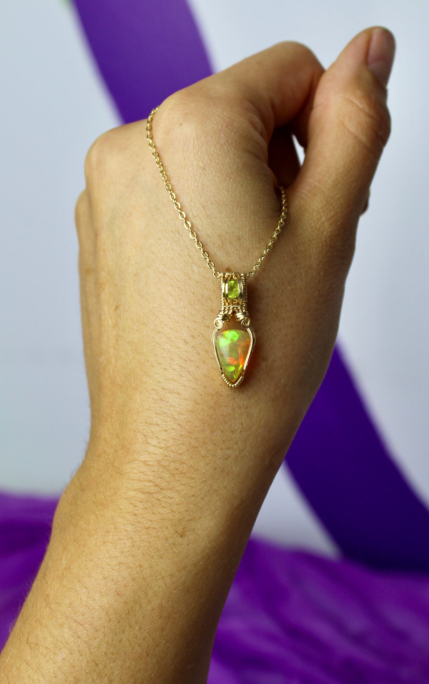 Opal & Peridot Micro: 14k Gold Filled