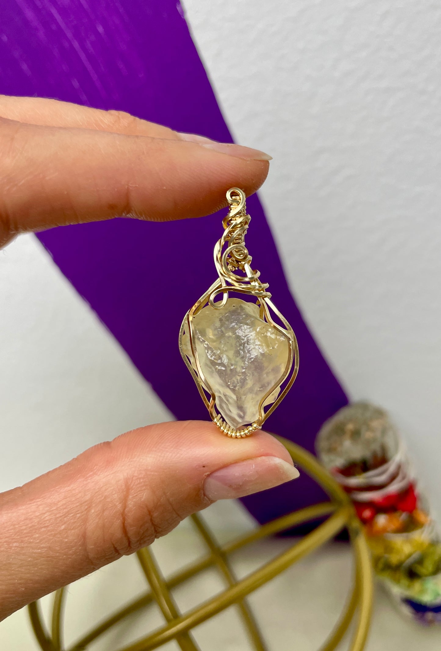 Lybian Desert Glass: 14k Gold Filled