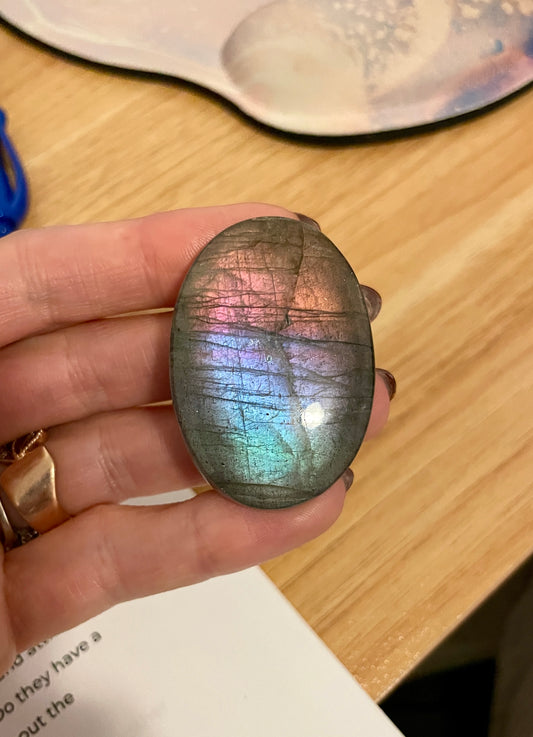 *Custom Re-make Labradorite Unalome Necklace in Antique Copper