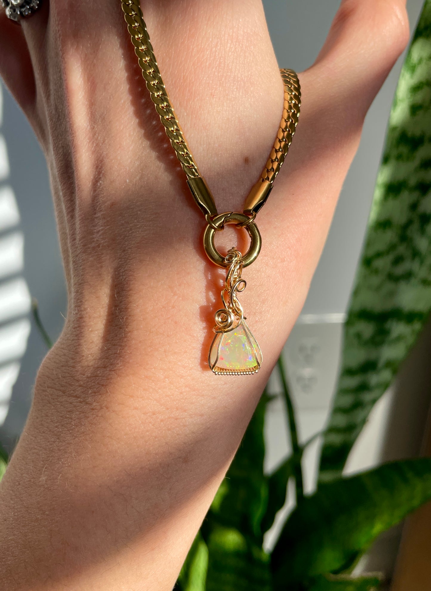 Power of Three: Ethiopian Opal in Gold Fill