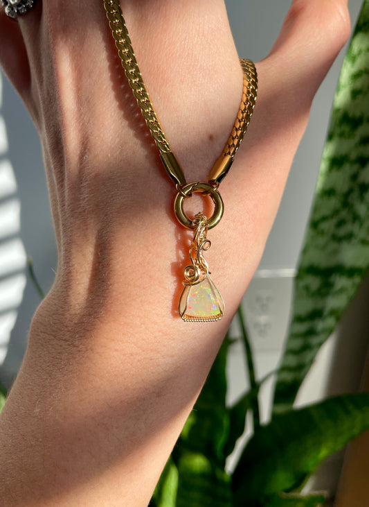 Power of Three: Ethiopian Opal in Gold Fill