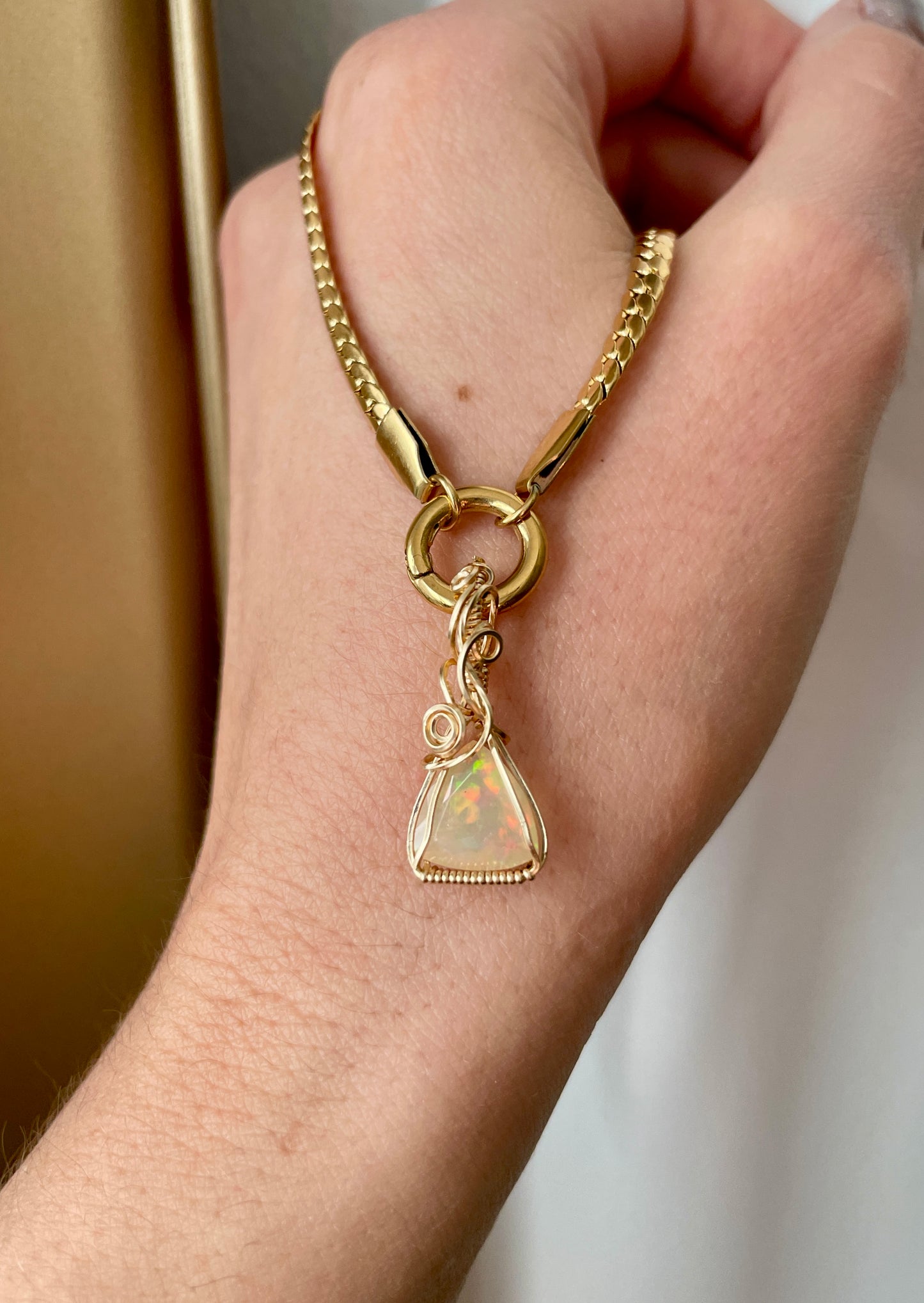 Power of Three: Ethiopian Opal in Gold Fill